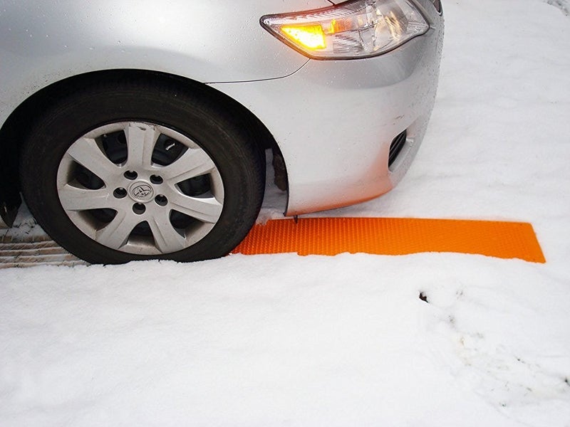OUNAN Portable Tire Traction Mats - Two Emergency Tire Grip Aids Used To Get Your Car, Truck, Van or Fleet Vehicle Unstuck In Snow, Ice, Mud, And Sand - Orange, 2 Pack - Image 2